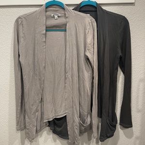 2 American Eagle cardigans lightweight gray